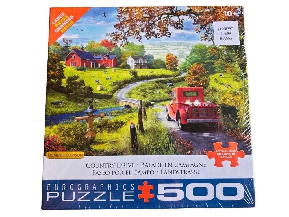 EuroGraphics Country Drive 500 Piece Jigsaw Puzzle Dominic Davison New